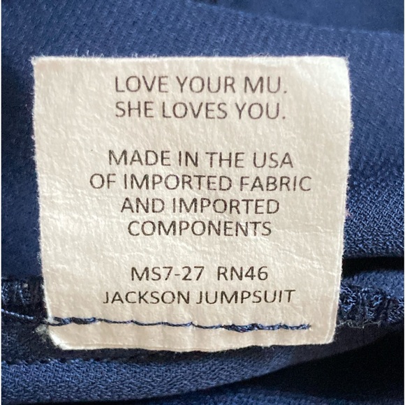 Show Me Your Mumu Jackson Jumpsuit Cut-Out Tie Waist Pantsuit Chic Navy Medium - Picture 7 of 8